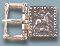 Hochmittelalterliche Gürtelschnalle, Bronze