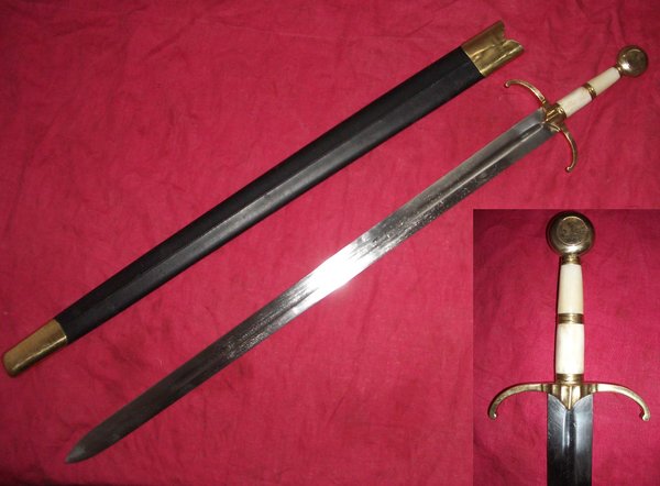 Renaissance-Schwert mit Lederscheide (DEK)