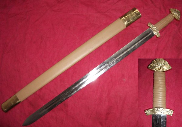 1-Händer Wikingerschwert mit Lederscheide (DEK)